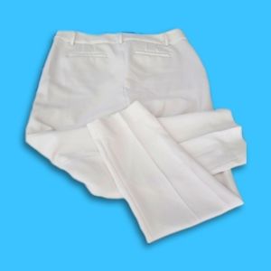 Size 10 white textured Hampshire Ankle pants
